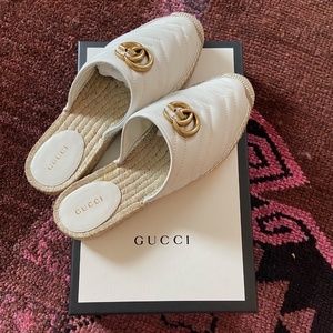 COPY - Gucci Leather Espadrille/Mule with Double G